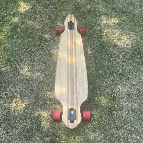 Two bare feet - bare, longboard