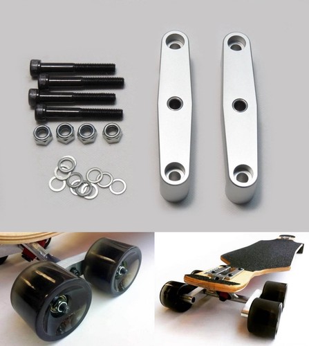 Silver skateboard tandem axle - skateboard,