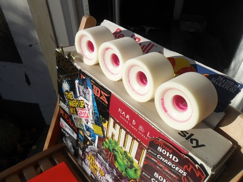 Impala white longboard wheels - longboard,